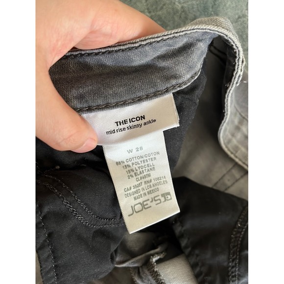 Joe’s The Icon Mid‎ rise gray skinny Jeans 26 - Picture 4 of 6